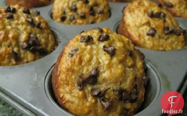 Muffins au Chocolat à la Banane et à l'Avoine
