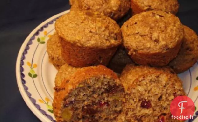 Muffins Au Son D'Avoine Aux Fruits Secs