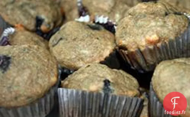 Muffins au Blé aux Bleuets et à la Banane Sans Sucre Ajouté