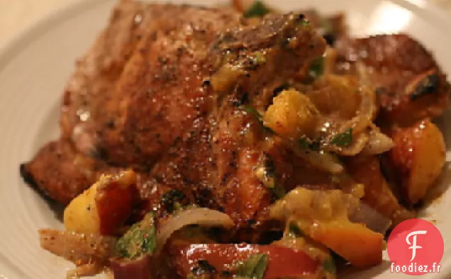 Côtelettes De Porc Braisées Avec Salsa À L'Oignon (Ww)