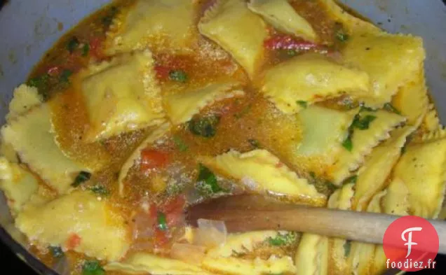 Soupe de Tomates Cerises et Raviolis