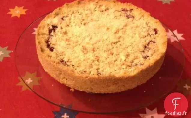 Tarte À La Confiture De Framboises Et Crumble Aux Amandes