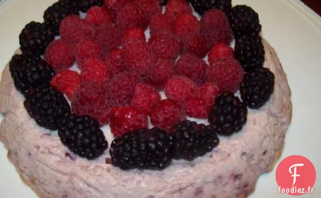 Gâteau au Fromage aux Mûres Sans Croûte