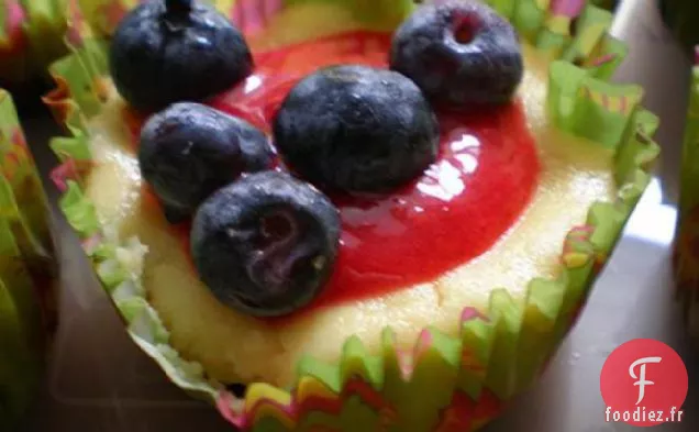 Cupcakes Au Fromage À La Sauce Aux Framboises