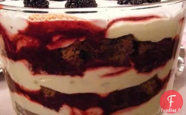 Bagatelle de Pain d'Épice et de Caillé de Citron Avec Sauce aux Mûres