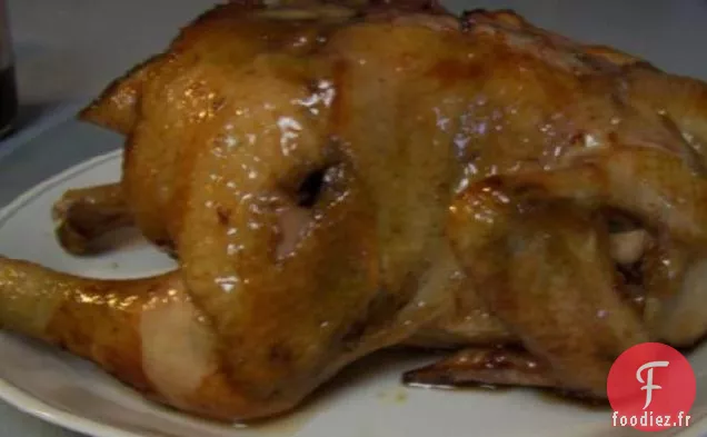 Poulet Cuit au Four avec une Sauce Spéciale aux Framboises