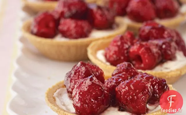 Tartes au Fromage À la Crème aux Framboises