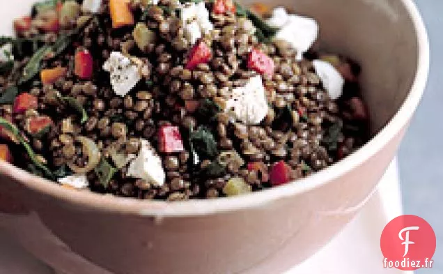 Salade De Lentilles Chaudes Au Fromage De Chèvre