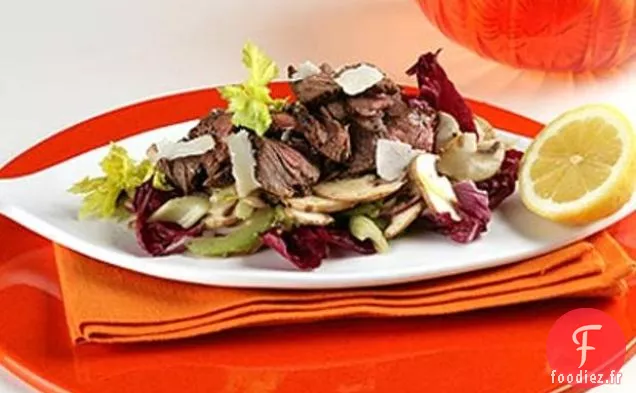 Salade de Boeuf, Céleri, Champignons et Parmesan