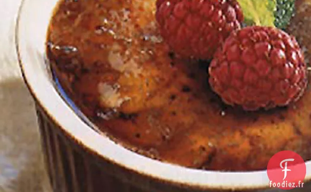 Crème Brûlée à la Vanille aux Framboises