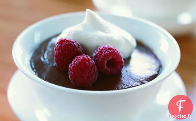 Pouding au Chocolat et à la Cannelle aux Framboises