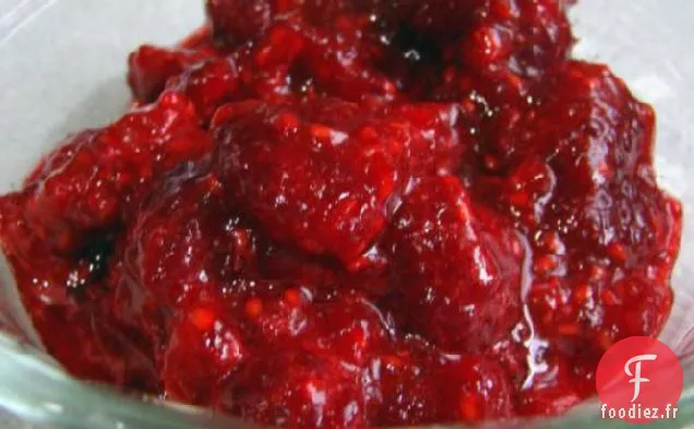Sauce aux Framboises Fraîches, Facile! S'il te plaît! Sans sucre.