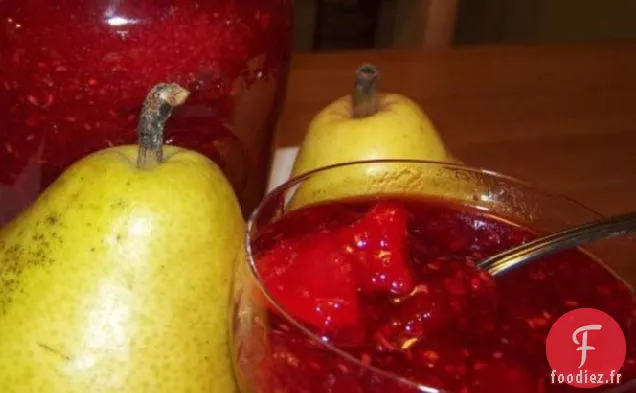 Confiture de Framboises Et de Poires Sans Cuisson