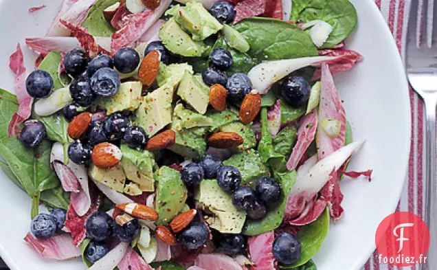 Myrtilles, Avocat Et Chicorée Rouge