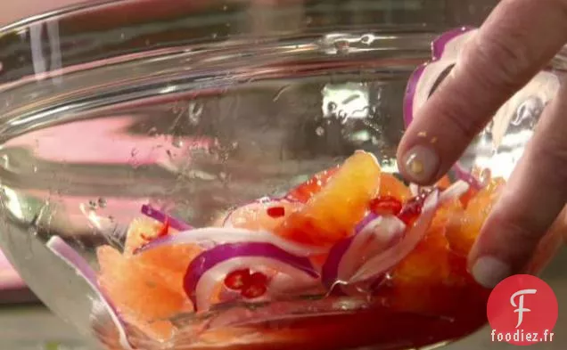 Salade d'Orange Sanguine et d'Oignons Rouges