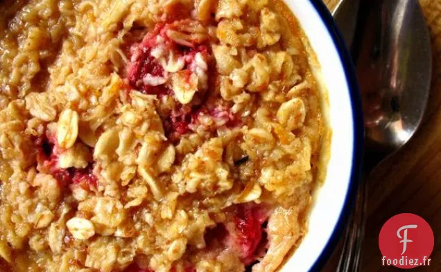 Farine d'Avoine Cuite au Four à la Fraise et à l'Orange
