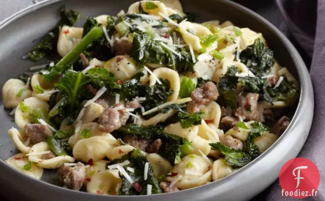 Orecchiette à la Saucisse et à la Chicorée