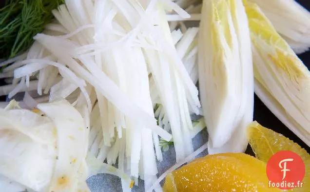 Salade Crue De Fenouil, Orange De Séville, Chicorée Et Chou-Rave