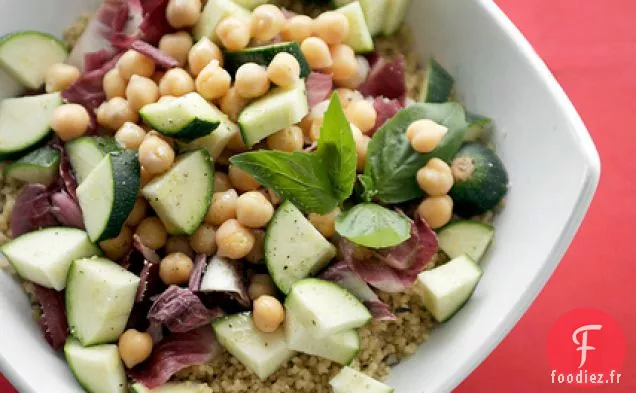 Couscous Pois Chiches, Courgettes Et Chicorée Rouge