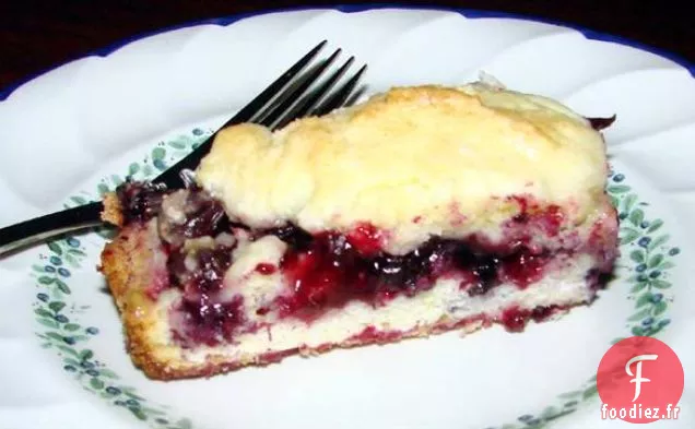 Gâteau au Café Streusel aux Myrtilles