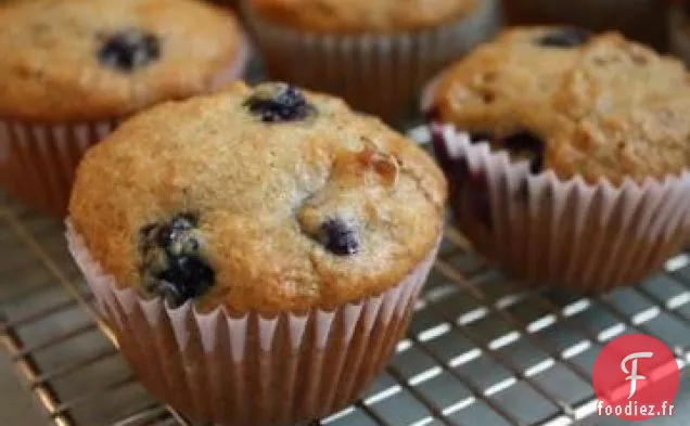 Muffins au Son de Myrtilles Faibles En Gras