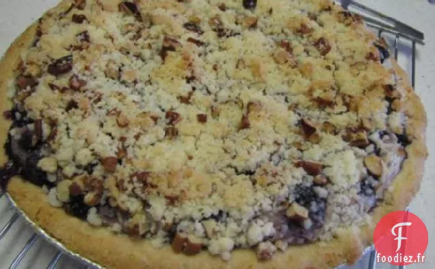 Tarte à la Crème Sure aux Myrtilles