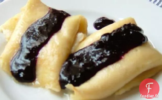 Crêpes Au Coulis De Bleuets (Crêpes)