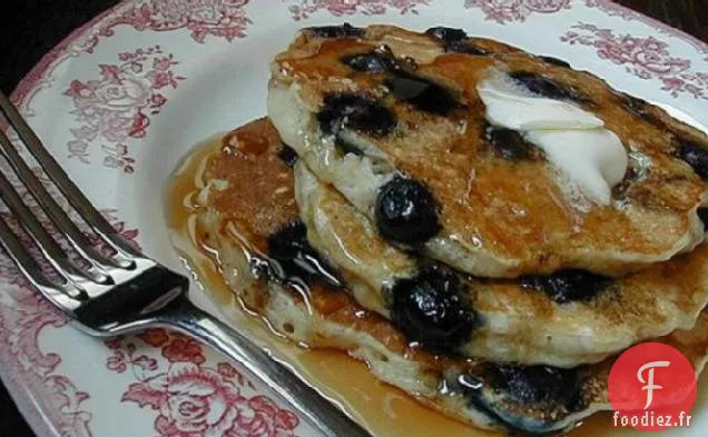 Crêpes à l'Avoine au Babeurre aux Bleuets