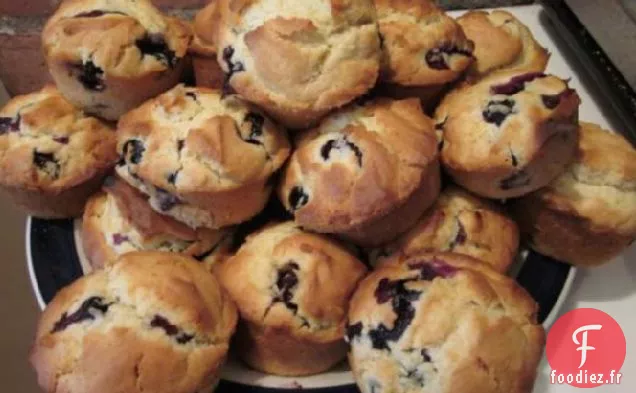 Muffins aux myrtilles de la maman de Tims