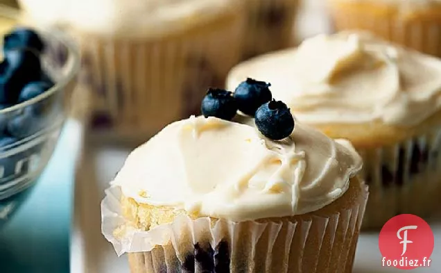 Cupcakes aux Bleuets Parfumés Au Citron