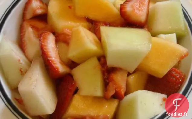 Mélange de Melon d'Été et Vinaigrette au Miel de Baies