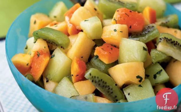 Salade de Fruits avec Vinaigrette aux Agrumes et à la Menthe