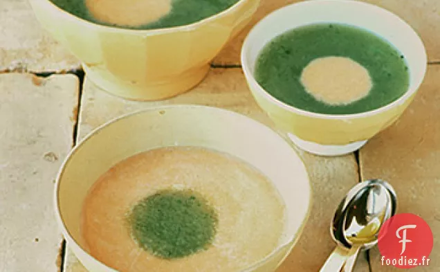 Mélanger et Assortir la Soupe au Melon
