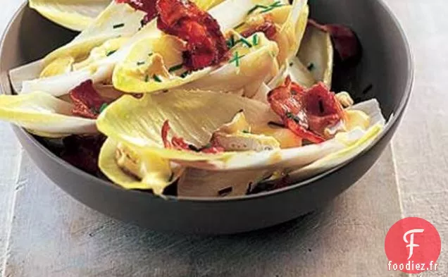Salade Tiède de Brie, Chicorée et Bacon
