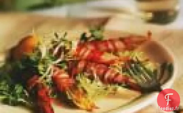 Salade d'endives tiède enveloppée de Pancetta