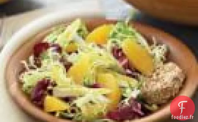 Salade Verte D'Hiver Aux Oranges Et Au Fromage De Chèvre