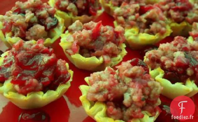 Tartelettes à la Saucisse aux Canneberges