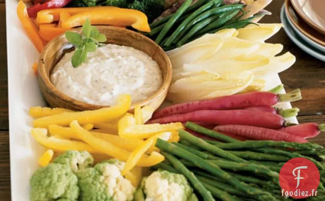 Plateau de Crudité avec Aïoli à l'Ail Rôti