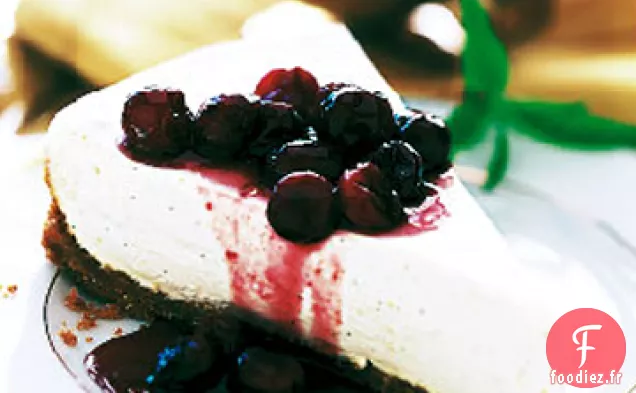 Tarte au Gâteau au Fromage aux Canneberges dans un glaçage au Porto