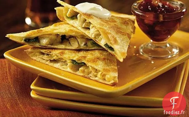 Quesadillas Jack avec Salsa aux Canneberges
