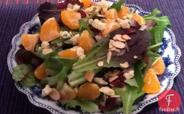 Salade d'Oranges Satsuma, Canneberges Séchées et Fromage Bleu