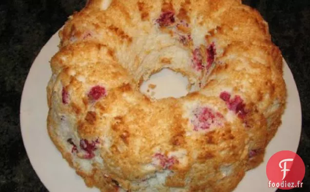 Délicieux Gâteau Aux Anges aux Canneberges