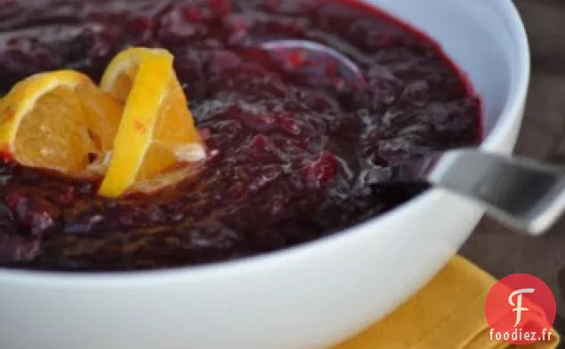 Sauce aux Canneberges de Thanksgiving Sans Sucre