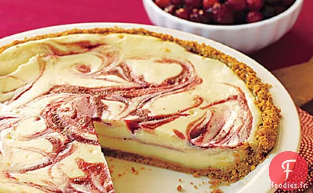 Tarte au Gâteau au Fromage Tourbillon aux Canneberges