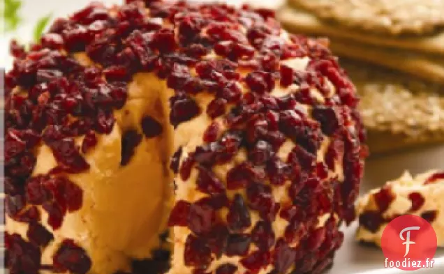 Boule de Fromage Orange aux Canneberges