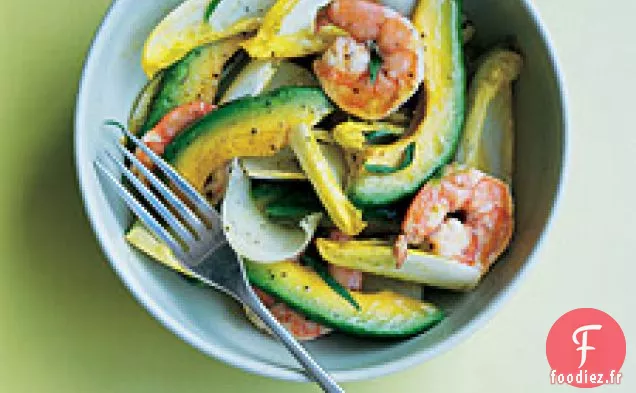 Salade D'Avocat, De Crevettes Et D'Endives
