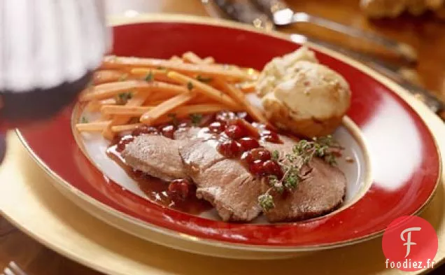 Filet Mariné au Porto aux Canneberges