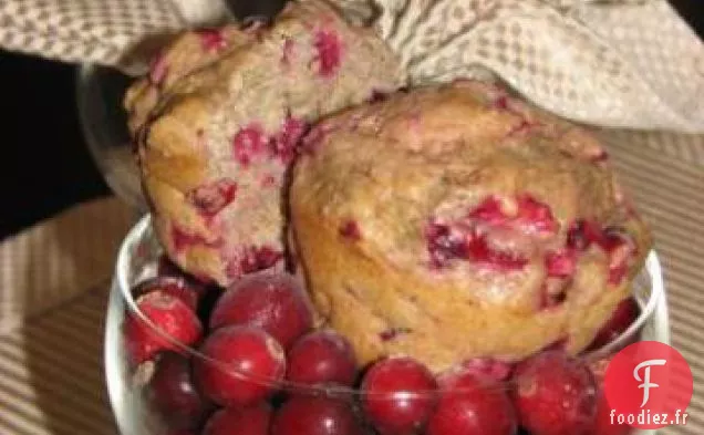 Muffins aux Canneberges et à l'Orange