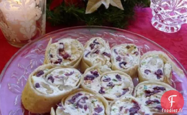 Pinwheels Chevre, Craisin et Noyer aux Herbes