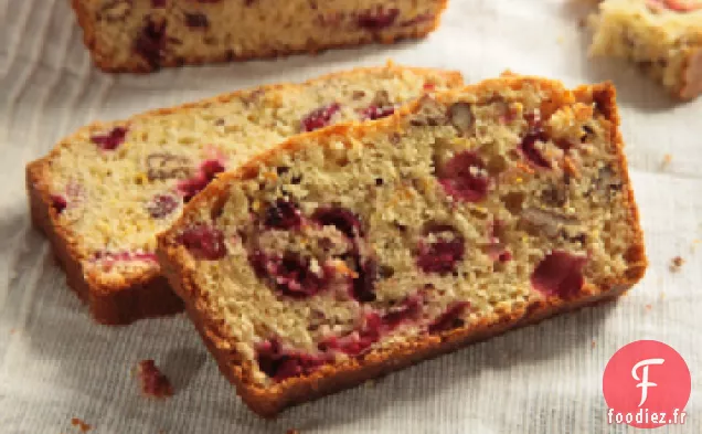 Recette de Pain Rapide aux Canneberges et à l'Orange